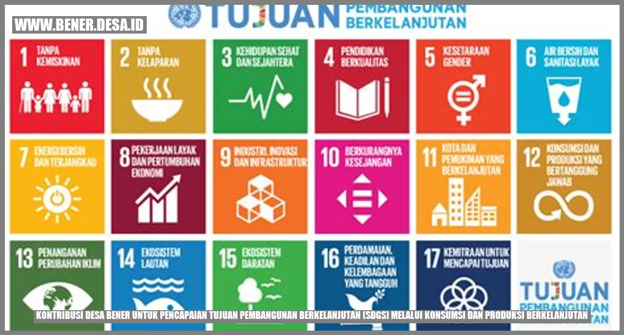 Gambar Kontribusi Desa Bener untuk Pencapaian Tujuan Pembangunan Berkelanjutan (SDGs) melalui Konsumsi dan Produksi Berkelanjutan