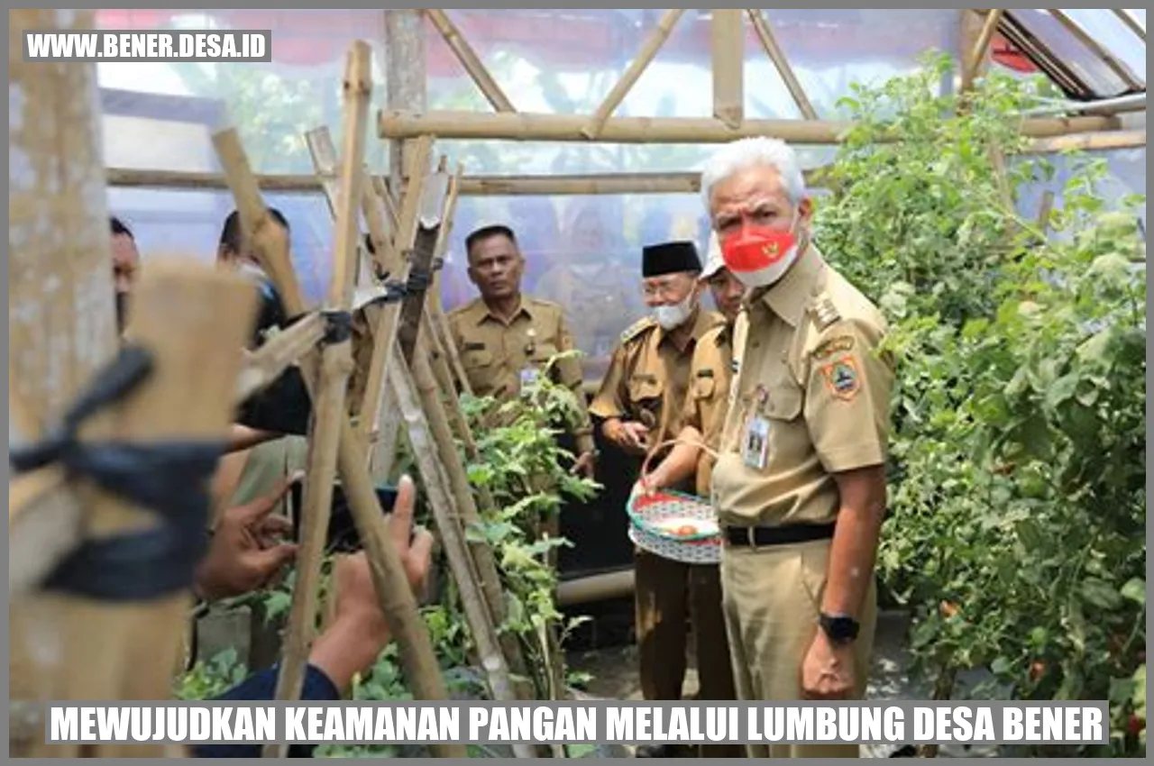 Mewujudkan Keamanan Pangan Melalui Lumbung Desa Bener