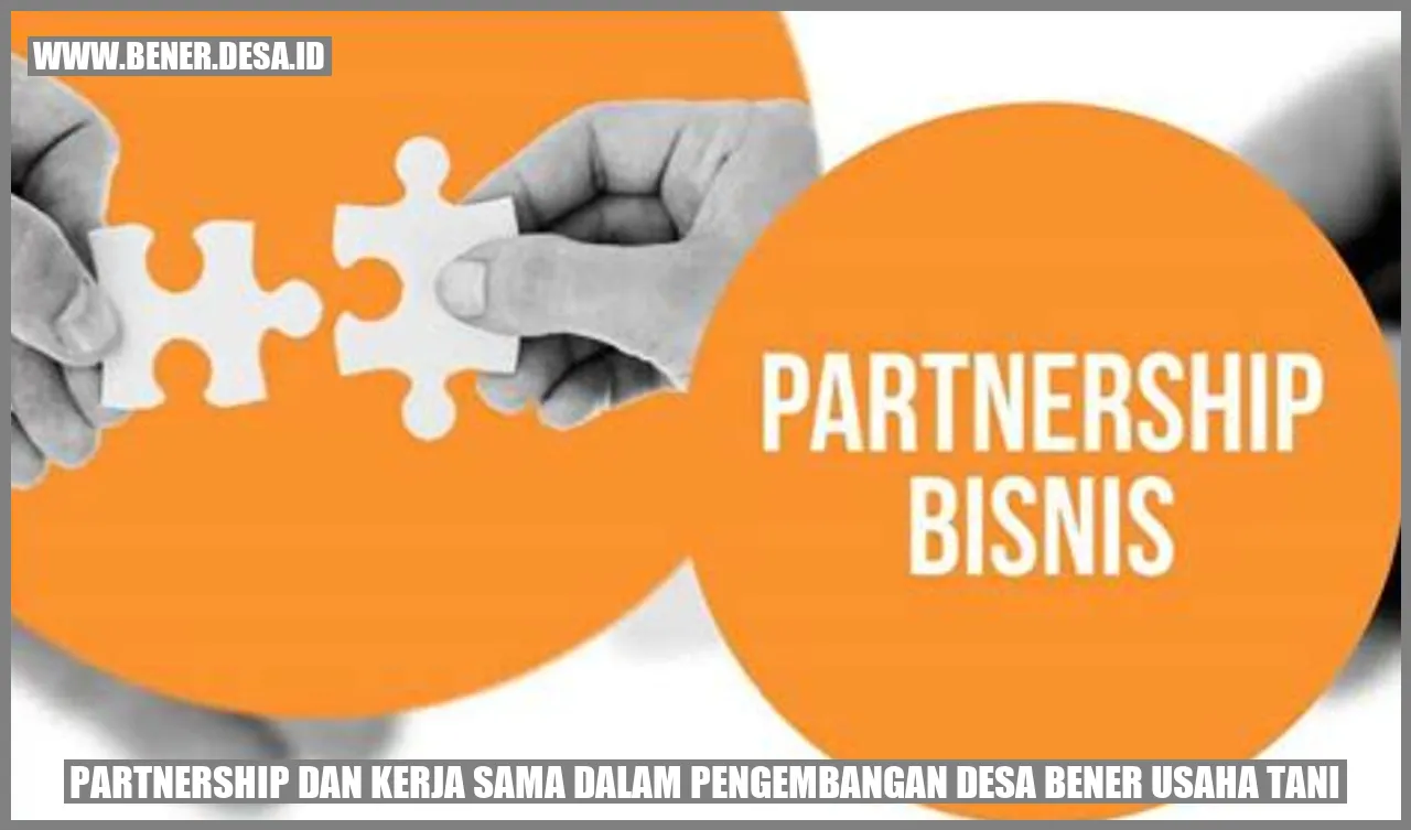 Partnership dan Kerja Sama dalam Pengembangan Desa Bener Usaha Tani