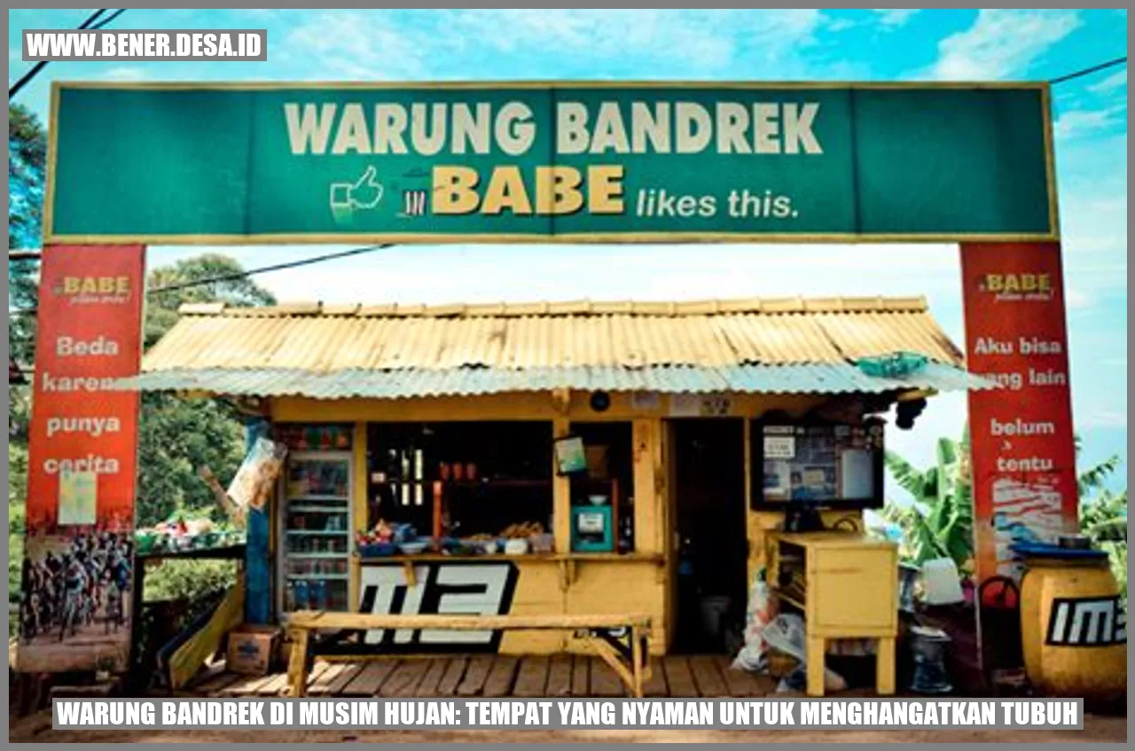 Warung Bandrek di Musim Hujan: Tempat yang Nyaman untuk Menghangatkan Tubuh